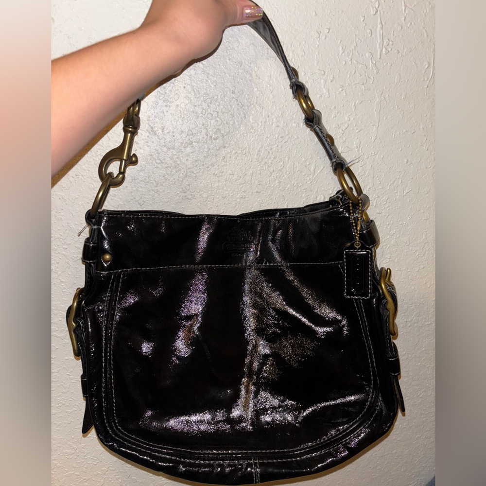 Vintage black Coach purse